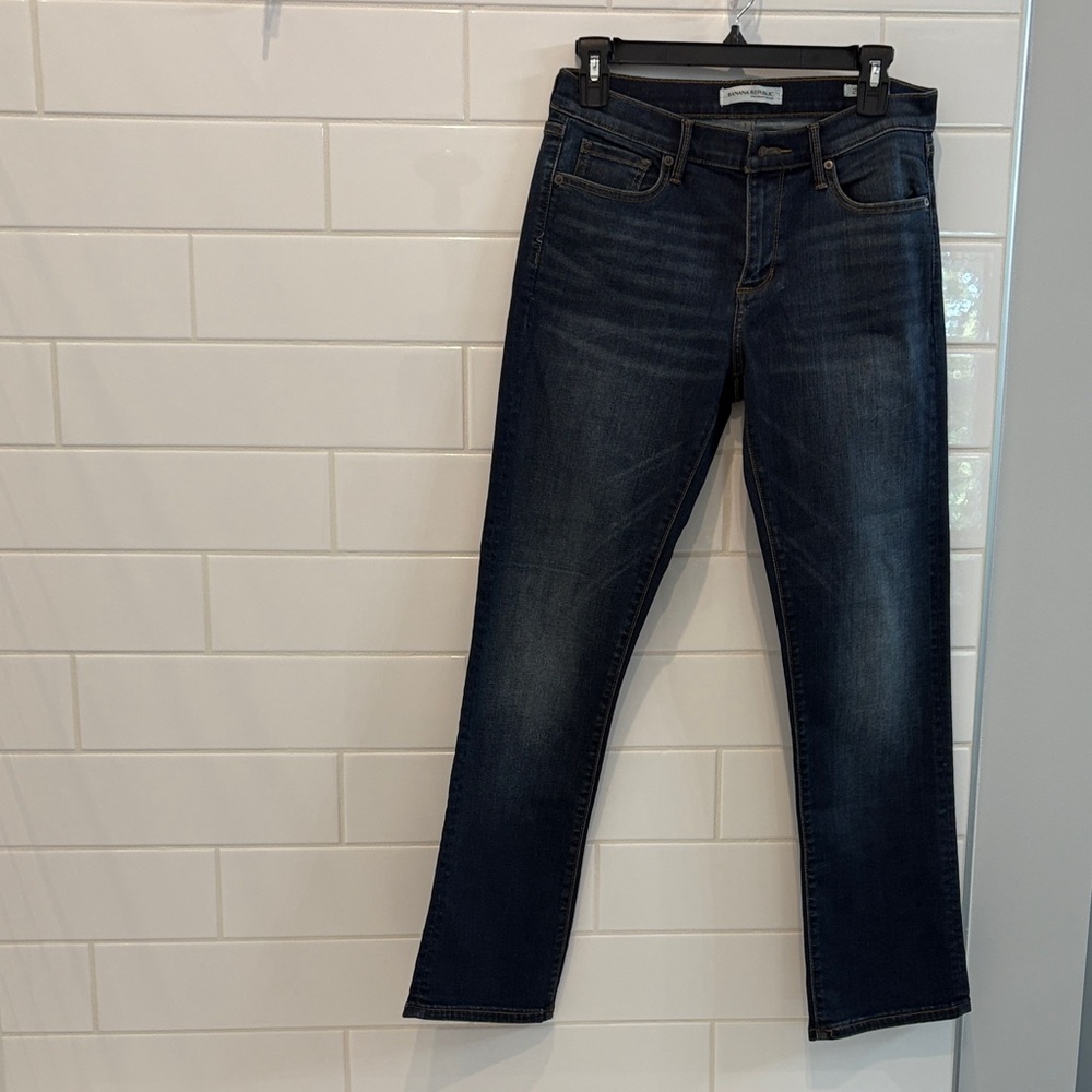 Banana Republic Dark Blue Straight Leg Jeans